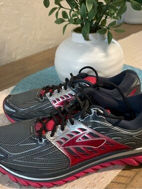 Brooks Glycerin Women's Gray and Pinkish red Running Comfort Shoes 1202171B93